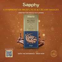 Sapphy Premium Hazelnut Milk Chocolate – 80g | Made with Coconut Sugar & Roasted Hazelnuts