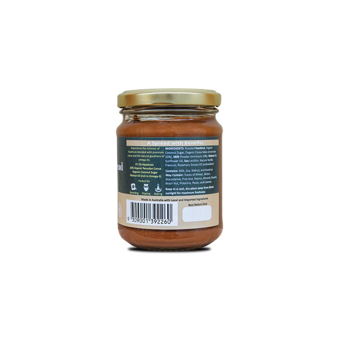 Sapphy Premium Hazelnut Spread – 250g | Rich Hazelnuts & Omega-3 | Palm Oil-Free