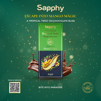 Sapphy Premium Tropical Twist Mango Chocolate – 80g | Made with Coconut Sugar & Caramelized Coconut